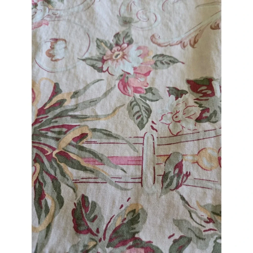 VINTAGE‎ Ralph Lauren King Pillowcase Set 2 Floral Ruffled Guinevere FLAW